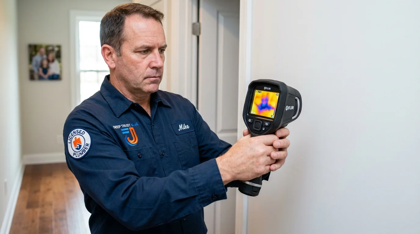 Thermal imaging leak detection by Johns Plumbing LLC in Granite Bay